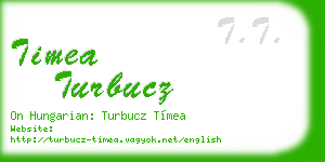 timea turbucz business card